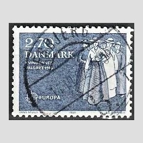 FRIM�RKER DANMARK | 1982 - AFA 748 - Europam�rker - 2,70 Kr. bl� - Lux Stemplet