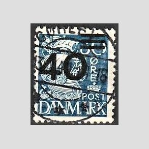 FRIMRKER DANMARK | 1940 - AFA 265 - 40/30 re bl Provisorier - Lux Stemplet Grlev