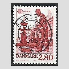 FRIM�RKER DANMARK | 1986 - AFA 870 - Europam�rker - 2,80 Kr. r�d - Pragt Stemplet