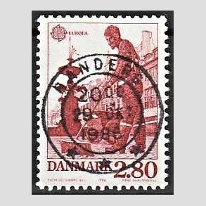 FRIM�RKER DANMARK | 1986 - AFA 870 - Europam�rker - 2,80 Kr. r�d - Pragt Stemplet Randers