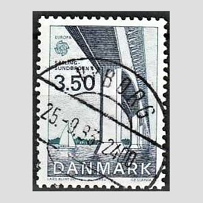 FRIM�RKER DANMARK | 1983 - AFA 779 - EU Bygningskunst - 3,50 Kr. bl�/gr�nbl� - Pragt Stemplet