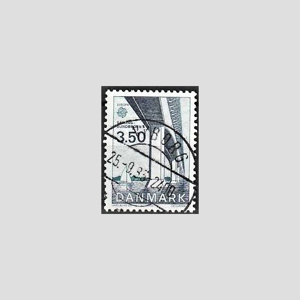 FRIMRKER DANMARK | 1983 - AFA 779 - EU Bygningskunst - 3,50 Kr. bl/grnbl - Pragt Stemplet