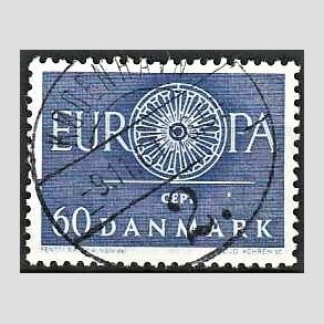 FRIM�RKER DANMARK | 1960 - AFA 389 - CEPT EU Post & Tele - 60 �re bl� - Lux Stemplet