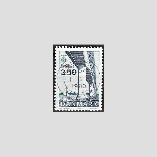 FRIMRKER DANMARK | 1983 - AFA 779 - EU Bygningskunst - 3,50 Kr. bl/grnbl - Pragt Stemplet