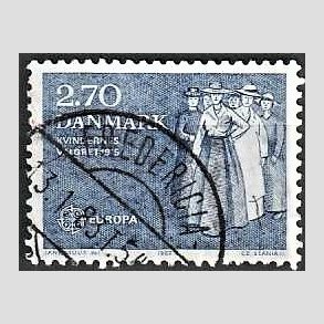 FRIM�RKER DANMARK | 1982 - AFA 748 - Europam�rker - 2,70 Kr. bl� - Lux Stemplet