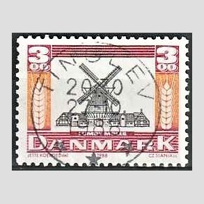 FRIM�RKER DANMARK | 1988 - AFA 919 - Gamle m�ller - 3,00 Kr. r�d/orange/sort - Pragt Stemplet