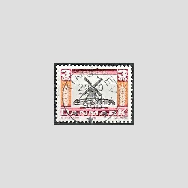 FRIMRKER DANMARK | 1988 - AFA 919 - Gamle mller - 3,00 Kr. rd/orange/sort - Pragt Stemplet