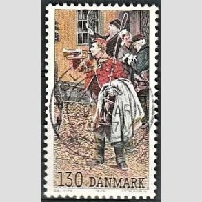 FRIM�RKER DANMARK | 1976 - AFA 624 - Hafnia 76, postillon - 130 �re flerfarvet - Pragt Stemplet