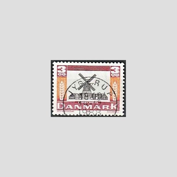 FRIMRKER DANMARK | 1988 - AFA 919 - Gamle mller - 3,00 Kr. rd/orange/sort - Pragt Stemplet