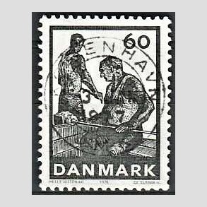 FRIM�RKER DANMARK | 1976 - AFA 627 - Dansk glasproduktion - 60 �re gr�sort - Pragt Stemplet