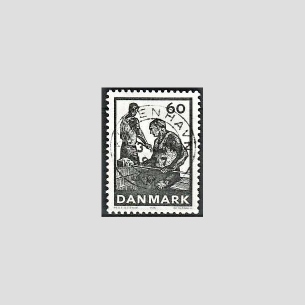 FRIMRKER DANMARK | 1976 - AFA 627 - Dansk glasproduktion - 60 re grsort - Pragt Stemplet