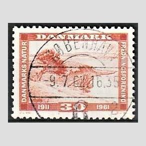 FRIM�RKER DANMARK | 1961 - AFA 392 - Naturfredningsforening 50 �r. - 30 �re brunr�d - Pragt Stemplet K�benhavn