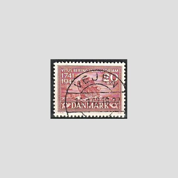FRIMRKER DANMARK | 1941 - AFA 271 - Vitus Bering 20 re rd - Lux Stemplet Vejen