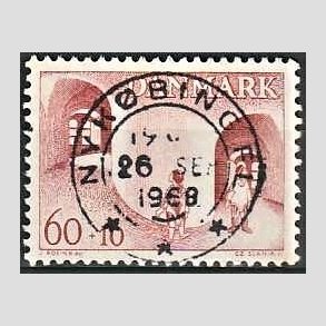 FRIMRKER DANMARK | 1968 - AFA 472 - Brnesagen Grnland - 60 + 10 re brunrd - Pragt Stemplet