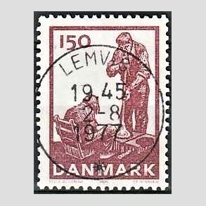 FRIM�RKER DANMARK | 1976 - AFA 630 - Dansk glasproduktion - 150 �re brunlilla - Pragt Stemplet Lemvig