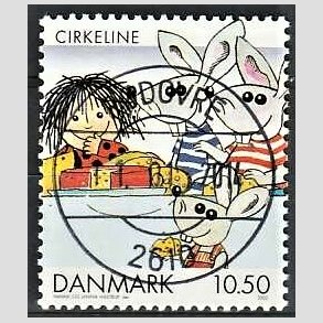 FRIMRKER DANMARK | 2002 - AFA 1310 - Danske tegneserier - 10,50 Kr. Cirkeline - Pragt Stemplet