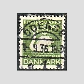 FRIM�RKER DANMARK | 1935 - AFA 223 - H. C. Andersen 5 �re gr�n - Lux Stemplet Odense