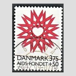 FRIMRKER DANMARK | 1996 - AFA 1130 - AIDS-Fondet - 3,75 Kr. + 50 re rd/sort - Pragt Stemplet