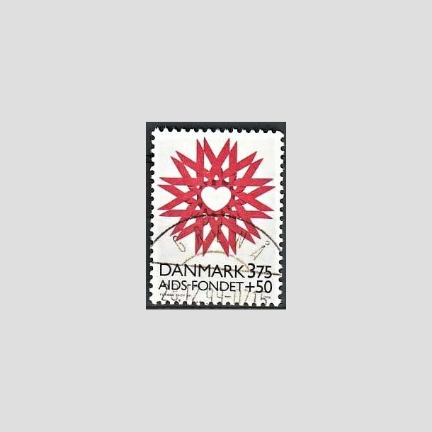 FRIMRKER DANMARK | 1996 - AFA 1130 - AIDS-Fondet - 3,75 Kr. + 50 re rd/sort - Pragt Stemplet