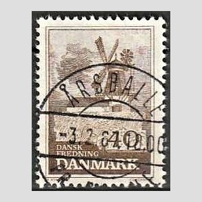 FRIM�RKER DANMARK | 1965 - AFA 440 - Fredning - 40 �re brun - Pragt Stemplet