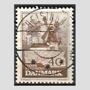 FRIM�RKER DANMARK | 1965 - AFA 440 - Fredning - 40 �re brun - Pragt Stemplet