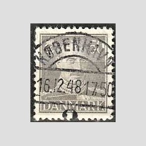 FRIMRKER DANMARK | 1945 - AFA 289 - Chr. X 50 re gr - Lux Stemplet