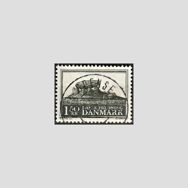 FRIMRKER DANMARK | 1966 - AFA 451 - Fredningsserie Jydsk kmpehj - 1,50 Kr. sortgrn - Pragt Stemplet Odense