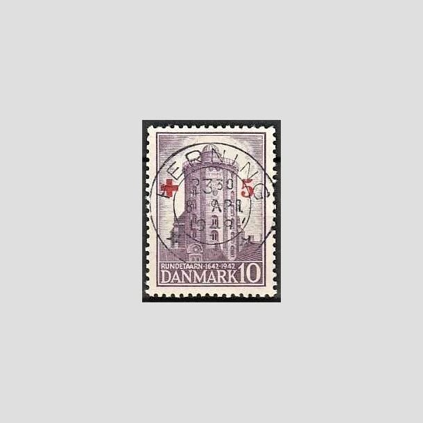 FRIMRKER DANMARK | 1944 - AFA 283 - Rde Kors provisorium - + 5/ 10 re violet - Pragt Stemplet Herning