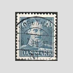 FRIMRKER DANMARK | 1942-44 - AFA 280 - Chr. X 40 re bl - Lux Stemplet