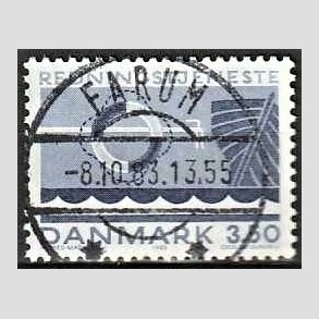 FRIM�RKER DANMARK | 1983 - AFA 784 - Redningstjenester - 3,50 Kr. bl� - Pragt Stemplet