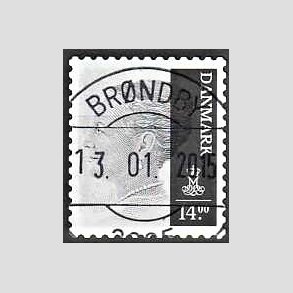 FRIMRKER DANMARK | 2012 - AFA 1688 - Dronning Margrethe II - 14,00 Kr. gr - Pragt Stemplet