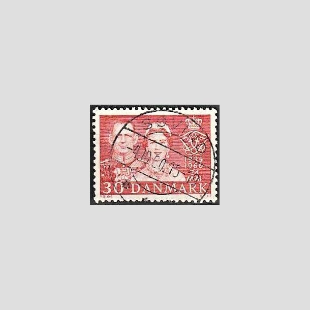 FRIMRKER DANMARK | 1960 - AFA 384 - Slvbryllup - 30 re rd - Pragt Stemplet Svind