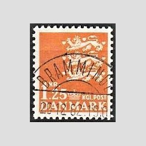 FRIMRKER DANMARK | 1962 - AFA 404 - Rigsvben 1,25 Kr. orange - Lux Stemplet Bramminge