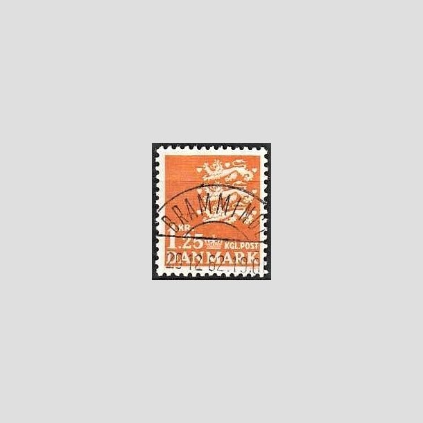 FRIMRKER DANMARK | 1962 - AFA 404 - Rigsvben 1,25 Kr. orange - Lux Stemplet Bramminge