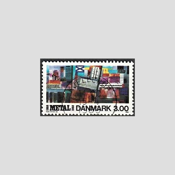 FRIMRKER DANMARK | 1988 - AFA 915 - Dansk Metal 100 r - 3,00 Kr. flerfarvet - Pragt Stemplet