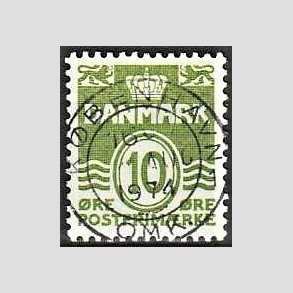 FRIM�RKER DANMARK | 1950 - AFA 318 - B�lgelinie 10 �re gr�n - Lux Stemplet