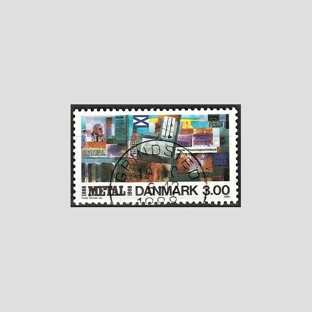 FRIMRKER DANMARK | 1988 - AFA 915 - Dansk Metal 100 r - 3,00 Kr. flerfarvet - Pragt Stemplet