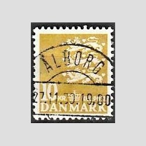 FRIMRKER DANMARK | 1976 - AFA 622 - Rigsvben 10 Kr. gul - Pragt Stemplet lborg