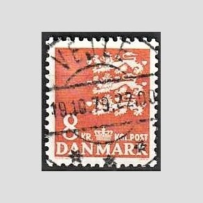 FRIMRKER DANMARK | 1979 - AFA 681 - Rigsvben 8 Kr. orange - Pragt Stemplet