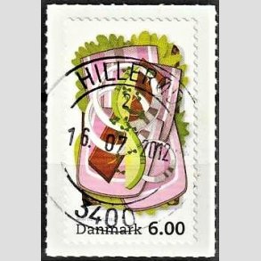 FRIM�RKER DANMARK | 2012 - AFA 1702 - Sm�rrebr�d - 6,00 Kr. flerfarvet - Pragt Stemplet