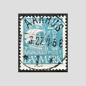 FRIM�RKER DANMARK | 1927 - AFA 171 - Karavel 25 �re bl� - Lux Stemplet 