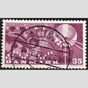 FRIM�RKER DANMARK | 1962 - AFA 410 - Georg Carstensen Tivoli - 35 �re r�dviolet - Pragt Stemplet Allinge