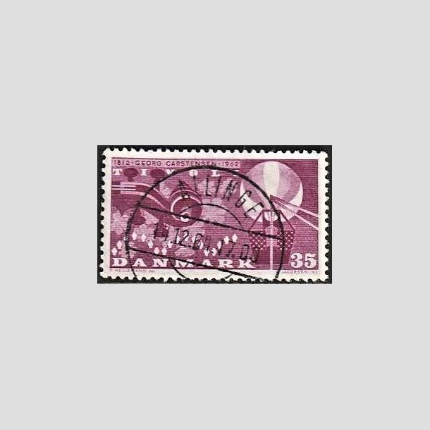 FRIMRKER DANMARK | 1962 - AFA 410 - Georg Carstensen Tivoli - 35 re rdviolet - Pragt Stemplet Allinge