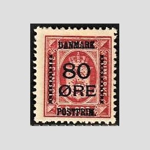 FRIMRKER DANMARK | 1915 - AFA 83 - 80 re/8 re rosa provisorier - Ubrugt
