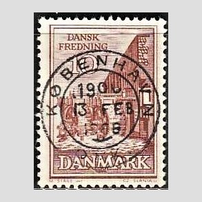 FRIM�RKER DANMARK | 1962 - AFA 407 - Fredningsserie - 10 �re r�dbrun - Pragt Stemplet