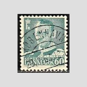 FRIMRKER DANMARK | 1948-50 - AFA 313 - Fr. IX 60 re blgrn - Lux Stemplet