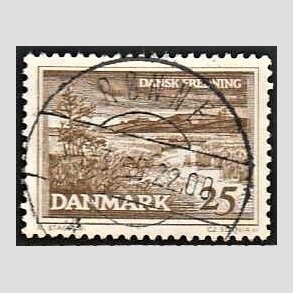 FRIM�RKER DANMARK | 1964 - AFA 428 - Karup � - 25 �re brun - Pragt Stemplet