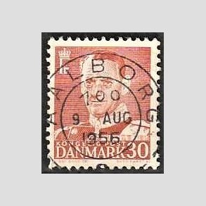 FRIMRKER DANMARK | 1952-53 - AFA 337 - Fr. IX 30 re rd - Lux Stemplet Aalborg