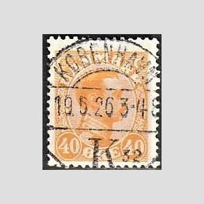 FRIMRKER DANMARK | 1925-26 - AFA 150 - Chr. X 40 re orange - Lux Stemplet Kbenhavn