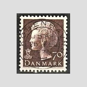 FRIMRKER DANMARK | 1974 - AFA 573 - Dronning Margrethe - 70 re brun - Pragt Stemplet
